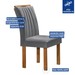 Mesa de Jantar 4 Lugares Tennessee com Vidro Cinamomo/Off White/Suede Cinza - Pnr Móveis