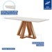 Mesa de Jantar 4 Lugares Tennessee com Vidro Cinamomo/Off White/Suede Cru - Pnr Móveis