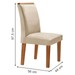 Mesa de Jantar 6 Lugares Sorrento com Vidro Cinamomo/Off White/Bege - Pnr Móveis