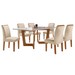 Mesa de Jantar 6 Lugares Sorrento com Vidro Cinamomo/Off White/Bege - Pnr Móveis