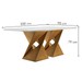 Mesa de Jantar 8 Lugares Lucerna com Vidro Cinamomo/Off White/Bege - Pnr Móveis
