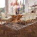 Mesa de Jantar 8 Lugares Lucerna com Vidro Cinamomo/Off White/Bege - Pnr Móveis