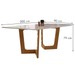 Mesa de Jantar 8 Lugares Nápoles/Genova com Vidro Cinamomo/Off White/Bege - Pnr Móveis