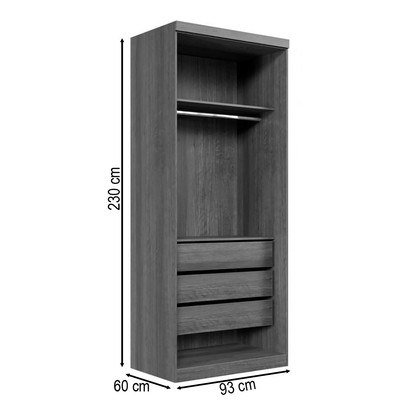 Modulo Facinium 2 Portas Cinamomo - Pnr Móveis