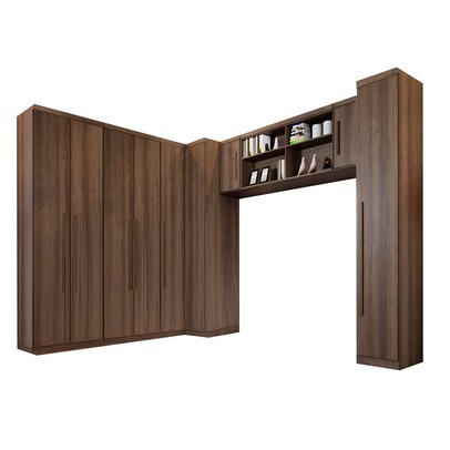 Guarda Roupa Casal Modulado Facinium 9 Portas 3 Gavetas Imbuiá / Off White - Pnr Móveis