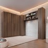 Guarda Roupa Casal Modulado Facinium 9 Portas 3 Gavetas Imbuiá / Off White - Pnr Móveis