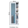 Sapateira Camille 1 Porta 8 Prateleiras com Espelho Branco - Indékes