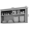 Armário Aéreo Cozinha Amélia 120 Cm 1 Porta Basculante com Vidro Marrocos/Off White - Pnr Móveis