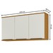 Armário Aéreo Cozinha Amélia 120 Cm 3 Portas 1 Prateleira Marrocos/Off White - Pnr Móveis
