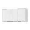 Armário Aéreo de Cozinha 120 Cm Estela 3 Portas Branco Neve - Pnr Móveis
