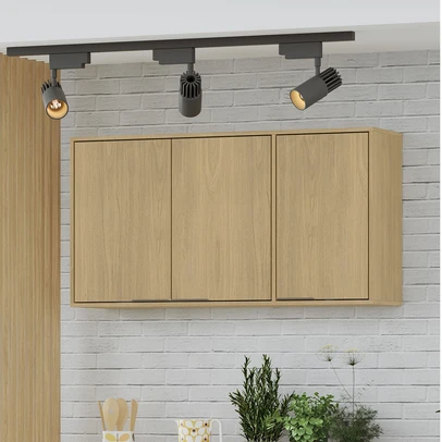 Armário Aéreo de Cozinha 120 Cm Estela 3 Portas Castanho - Pnr Móveis