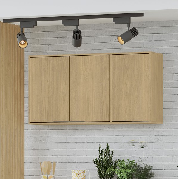 Armário Aéreo de Cozinha 120 Cm Estela 3 Portas Castanho - Pnr Móveis