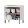 Balcão de Cozinha 80 Cm Estela 2 Portas Branco Neve - Pnr Móveis