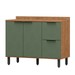 Balcão de Cozinha para Pia Cloe 2 Portas 2 Gavetas 100% Mdf Freijó/Jade Bto03 - Pnr Móveis