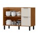 Balcão de Cozinha para Pia Cloe 2 Portas 2 Gavetas 100% Mdf Freijó/Off White Bto03 - Pnr Móveis