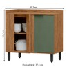 Balcão de Cozinha Cloe 100% Mdf 1 Porta Freijó/Jade - Pnr Móveis