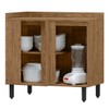 Balcão de Cozinha Cloe 100% Mdf 1 Porta Freijó/Nero - Pnr Móveis