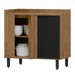 Balcão de Cozinha Cloe 100% Mdf 1 Porta Freijó/Nero - Pnr Móveis