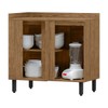 Balcão de Cozinha Cloe 100% Mdf 1 Porta Freijó/Off White - Pnr Móveis
