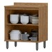 Balcão de Cozinha Cloe 2 Portas 100% Mdf Freijó/Nero Bto02 - Pnr Móveis