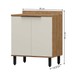 Balcão de Cozinha Cloe 2 Portas 100% Mdf Freijó/Off White Bto02 - Pnr Móveis
