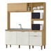 Cozinha Compacta Cloe 4 Portas 1 Gaveta Castanho/Off White - Pnr Móveis
