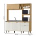 Cozinha Compacta Cloe 4 Portas 1 Gaveta Castanho/Off White - Pnr Móveis
