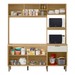 Cozinha Compacta Cloe 4 Portas 1 Gaveta Castanho/Off White - Pnr Móveis