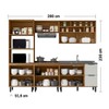 Cozinha Completa Sophie 9 Portas 3 Gavetas com Vidro 100% Mdf Freijo/Off White - Pnr Móveis