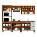 Cozinha Completa Sophie 9 Portas 3 Gavetas com Vidro 100% Mdf Freijo/Off White - Pnr Móveis
