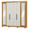 Guarda-Roupa Casal Caetano 6 Portas com Espelho Marrocos/Off White - Pnr Móveis