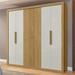 Guarda-Roupa Casal Salomé 100% Mdf 6 Portas 3 Gavetas Marrocos/Off White - Pnr Móveis