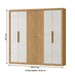 Guarda-Roupa Casal Salomé 100% Mdf 6 Portas 3 Gavetas Marrocos/Off White - Pnr Móveis