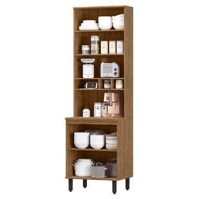 Paneleiro Cloe 100% Mdf 4 Portas Freijó/Jade - Pnr Móveis