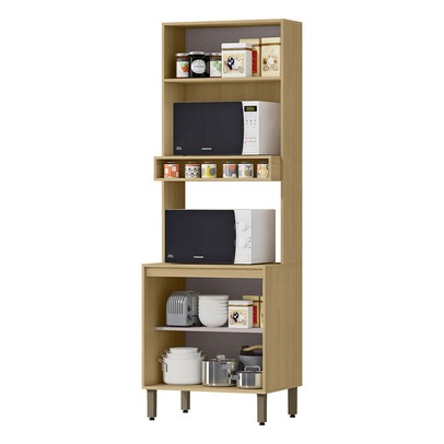 Torre Quente Estela 3 Portas Castanho/Off White - Pnr Móveis