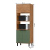Torre Quente Cloe 3 Portas 100% Mdf Freijó/Jade Tto01 - Pnr Móveis