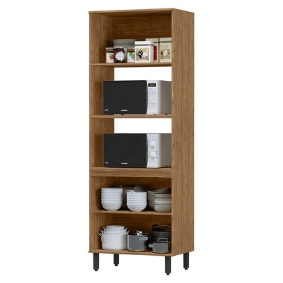 Torre Quente Cloe 3 Portas 100% Mdf Freijó/Nero Tto01 - Pnr Móveis