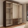 Guarda-Roupa Solteiro Elise 6 Portas 2 Gavetas Castanho - Panorama Móveis Móveis