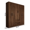 Guarda-Roupa Solteiro Elise 6 Portas 2 Gavetas Castanho - Panorama Móveis Móveis