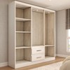 Guarda-Roupa Solteiro Elise 6 Portas 2 Gavetas Branco - Panorama Móveis