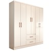 Guarda-Roupa Solteiro Elise 6 Portas 2 Gavetas Branco - Panorama Móveis
