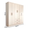 Guarda-Roupa Solteiro Elise 6 Portas 2 Gavetas Branco - Panorama Móveis