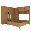 Guarda-Roupa Casal Modulado com Cama Belgrado 11 Portas 6 Gavetas com Espelho Cinamomo - Panorama Móveis