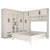 Guarda-Roupa Casal Modulado com Cama Belgrado 11 Portas 6 Gavetas com Espelho Branco - Panorama Móveis