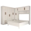 Guarda-Roupa Casal Modulado com Cama Belgrado 11 Portas 6 Gavetas Branco - Panorama Móveis