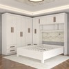 Guarda-Roupa Casal Modulado com Cama Belgrado 11 Portas 6 Gavetas Branco - Panorama Móveis