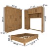 Guarda-Roupa Casal Modulado com Cama Belgrado 11 Portas 6 Gavetas Cinamomo - Panorama Móveis