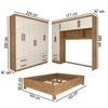 Guarda-Roupa Casal Modulado com Cama Belgrado 11 Portas 6 Gavetas Cinamomo/Off White - Panorama Móveis