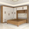 Guarda-Roupa Casal Modulado com Cama Belgrado 11 Portas 6 Gavetas Cinamomo/Off White - Panorama Móveis