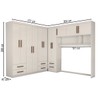 Guarda-Roupa Casal Modulado Belgrado 11 Portas 6 Gavetas Branco - Panorama Móveis